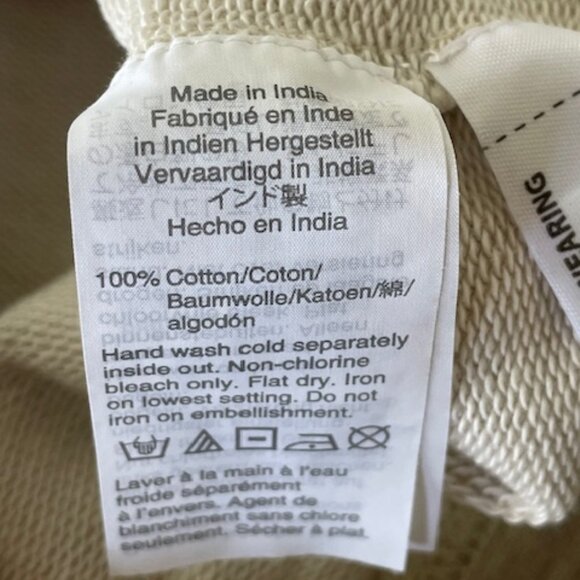 J. CREW Embellished Beaded Sweatshirt Oatmeal Mermaid M - Picture 13 of 16